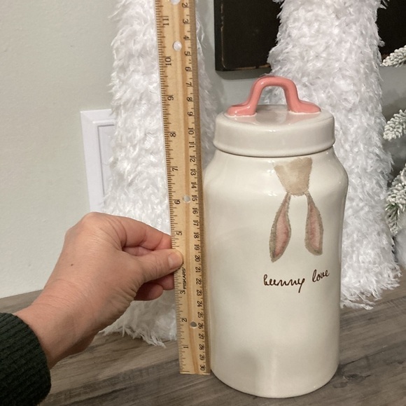 Rae Dunn TALL bunny love CANISTER - Picture 10 of 11